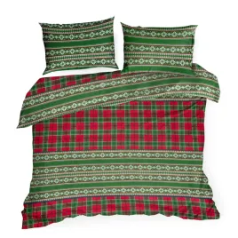 posciel-swiateczna-220x200-70x80x2-aurora-zielona-czerwona-flanela
