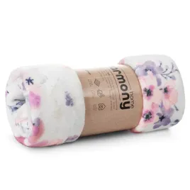 koc-flora-150x200-bialy-kwiaty-flano-miekki-cieply-pled