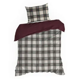 posciel-swiateczna-140x200-70x80-aaron-krata-biala-bordowa-komplet