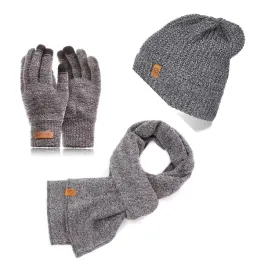 szara-czapka-meska-zimowa-beanie-szal-i-rekawice-brodrene-3w1-komplet