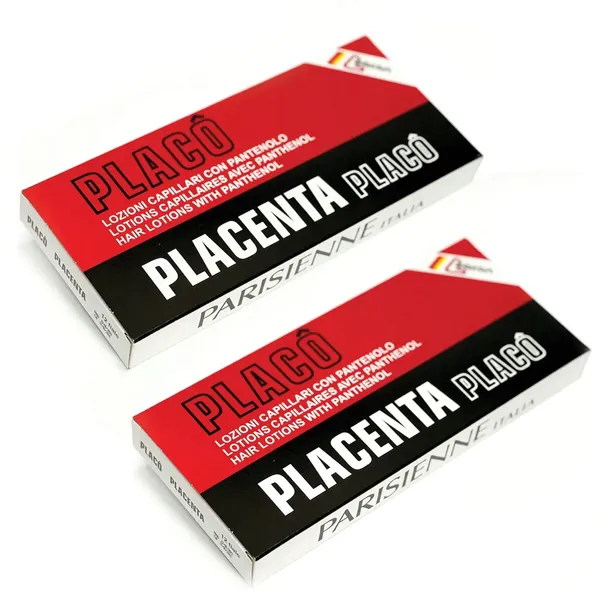 2x 12 Ampułki do włosów PLACENTA PLACO na porost włosów przeciw wypadaniu