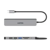 unitek-hub-s7-usb-c-hdmi-usb-sd-microsd-pd-100w-kod-producenta-h1118a