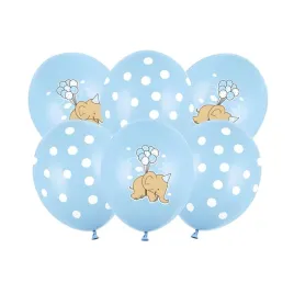 balony-lateksowe-niebiesko-biale-slonik-w-kropki-baby-blue-baby-shower-6szt
