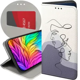 etui-do-motorola-moto-g34-5g-wzory-continuous-line-art-kreska-linie-case