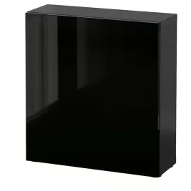 ikea-besta-szafka-z-drzwiczkami-czarnybraz-selsviken-polysk-60x22x64-cm