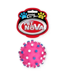pet-nova-zabawka-dla-psa-pilka-jez-rozowa-7cm