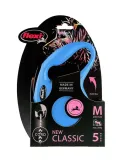 flexi-new-classic-m-linka-5m-20kg-niebieska-stan-nowy