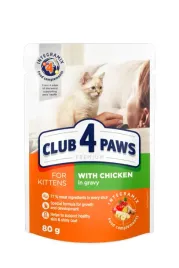 club-4-paws-premium-dla-kociat-kurczak-w-sosie-80g