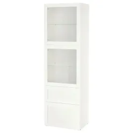ikea-besta-regal-bialy-hanviken-biale-szklo-przezroczyste-60x42x193-cm