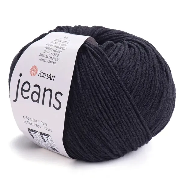 Włóczka YarnArt Jeans - 53 Czarny