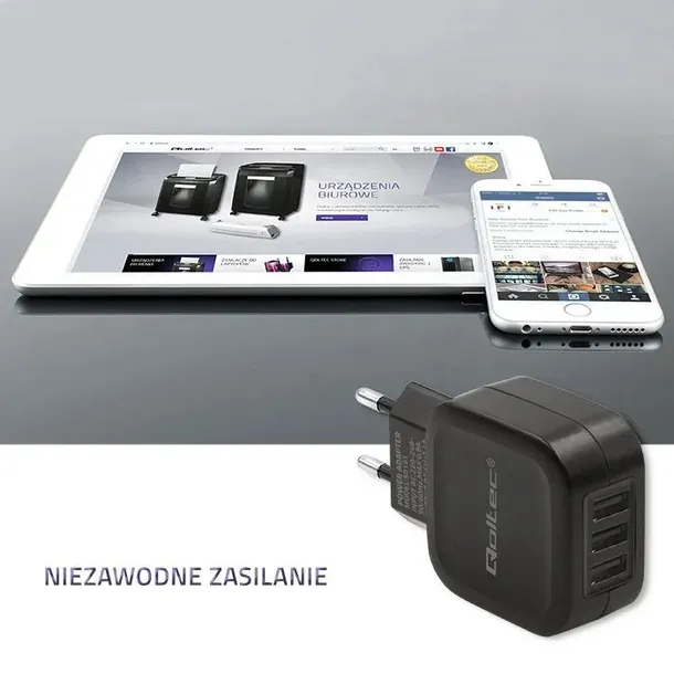 qoltec-ladowarka-sieciowa-17w-5v-3-4a-3xusb-stan-nowy