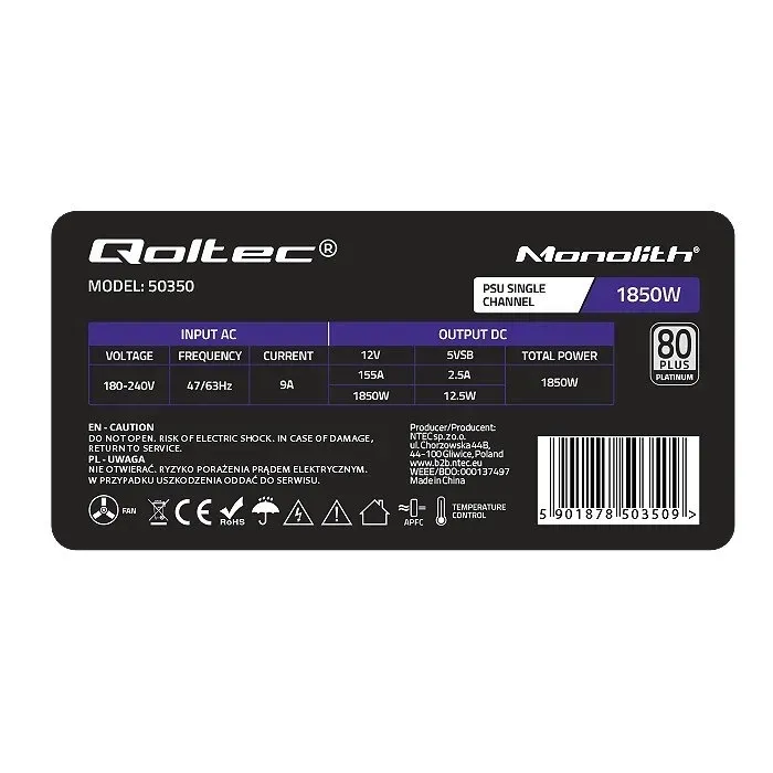 qoltec-zasilacz-pci-e-1850w-80-plus-platinum-data-mining-stan-nowy