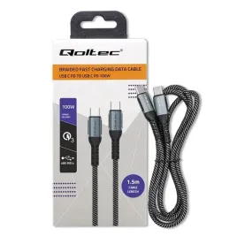 qoltec-kabel-usb-2-0-typ-c-usb-2-0-typ-c-100w-qc-3-0-pd-1-5m-czar