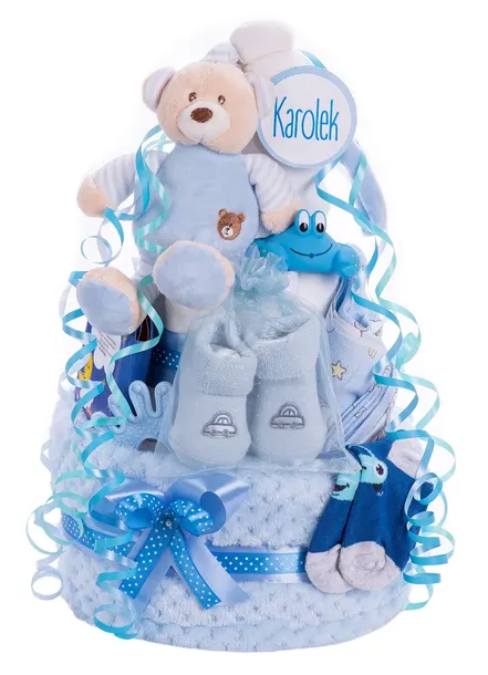 Tort z pieluch pampers 2 POZYTYWKA prezent chrzest