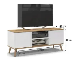 stolik-rtv-stojacy-bialy-z-drewnianymi-elementami-120-cm-x-45-cm-x-40-cm