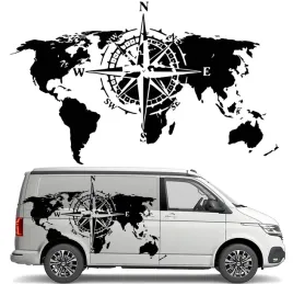naklejka-grafika-na-kamper-przyczepe-mapa-swiata-kompas-roza-wiatrow-90x150
