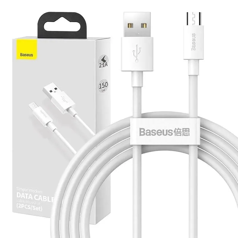 kabel-micro-usb-do-usb-baseus-simple-wisdom-2-1a-1-5m-bialy-2szt-stan-nowy