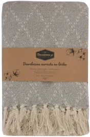 bawelniana-narzuta-200x220-boho-loft-na-prezent-romby-fredzle-kapa-szara