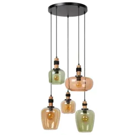 wielopunktowa-lampa-wiszaca-ilona-45408-15-99-czarna-zielona-bursztynowa