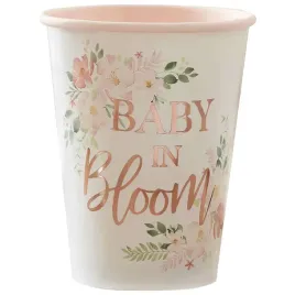 kubeczki-papierowe-baby-shower-baby-in-bloom-rose-gold-amscan-266-ml