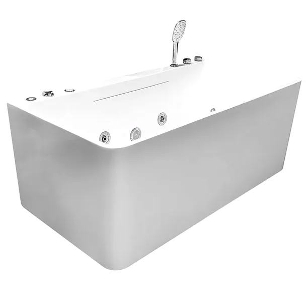 WANNA ŁAZIENKOWA PRZYŚCIENNA SPA Z HYDROMASAŻEM KONGLOMERAT 150X75X58CM