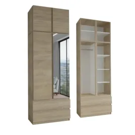 Zdjęcie produktu SZAFA MALAVI 70x242 CM - DĄB SONOMA - SZAFA Z NADSTAWKĄ (1x LUSTRO. )