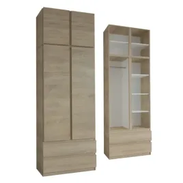 Zdjęcie produktu SZAFA MALAVI 70x242 CM - DĄB SONOMA - SZAFA Z NADSTAWKĄ