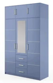 szafa-3-drzwiowa-niebieska-z-nadstawka-lustrem-d3-147cm-dali-st