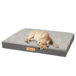 materac-ortopedyczny-dla-psa-xl-90x70-cm-grawer-imie-psa-sztruks-szary