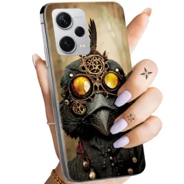 etui-do-xiaomi-redmi-note-12-pro-plus-wzory-steampunk-maszyny-laboratoria