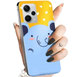 etui-do-xiaomi-redmi-note-12-pro-plus-wzory-slon-slonie-sloniki-obudowa