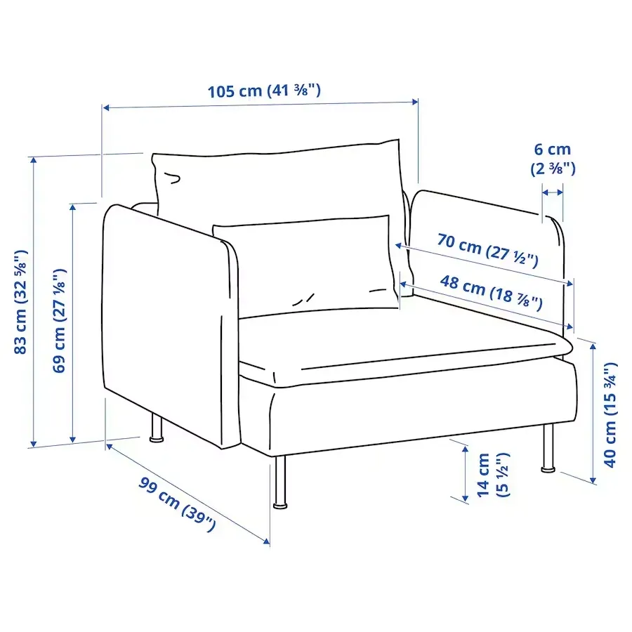 ikea-soderhamn-fotel-tonerud-czerwony-stan-nowy