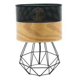lampka-nocna-stolowa-azurowy-abazur-dziurki-diament-e27-drewno