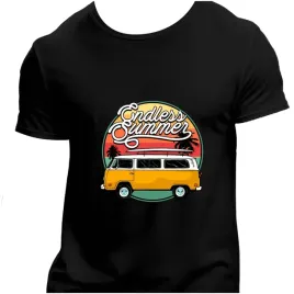koszulka-meska-czarna-nadruk-endless-summer-4xl