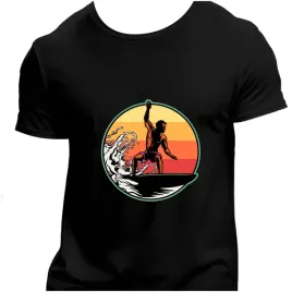 koszulka-meska-czarna-nadruk-surfer-na-desce-5xl