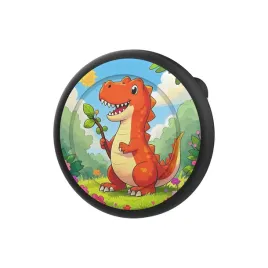 etui-przypinka-na-airtag-czarna-z-nadrukiem-dinozaura