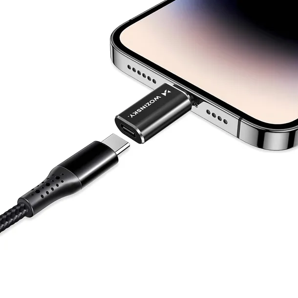 adapter-wozinsky-walc-01-lightning-usb-c-czarny-waga-z-opakowaniem-0-01-kg-stan-nowy