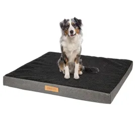 materac-ortopedyczny-dla-psa-xxl-100x90-grawer-imie-psa-sztruks-szary-czarn