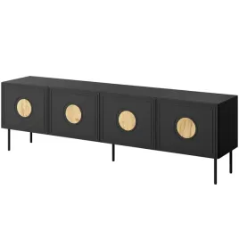 komoda-rtv-palazzo-200-czarny-mat-dab-craft