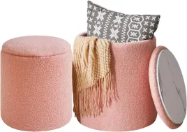 ibuyke-teddy-zestaw-2-puf-39x40-cm-i-32x36-cm-miekkie-boucle-rozowe