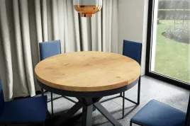 stol-narwik-100-176-okragly-rozkladany-blat-dab-lancelot-nogi-czarne-loft