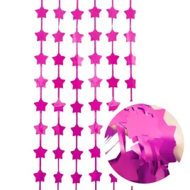 kurtyna-na-drzwi-gwiazdki-matowa-magenta-godan-100-x-200-cm