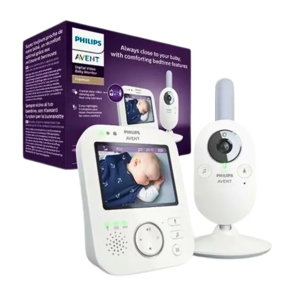 Elektroniczna Niania Philips Z Kamerą Wideo Dziecka Biała Avent SCD833/26