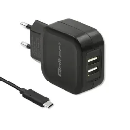 qoltec-ladowarka-sieciowa-17w-5v-3-4a-2xusb-kabel-usb-typc-50188