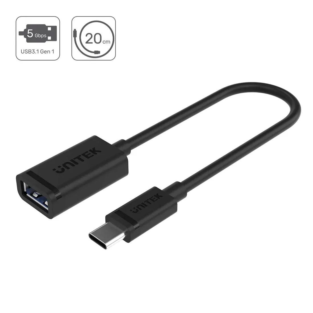 unitek-adapter-usb-typ-c-do-usb-af-015m-stan-nowy