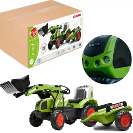 falk-traktor-na-pedaly-z-lyzka-i-przyczepka-zielony-claas-od-3-lat