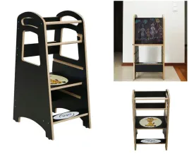 drewniany-pomocnik-kuchenny-dla-dziecka-skladany-2w1-kitchen-helper-tablica