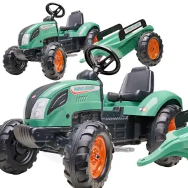 falk-traktor-lander-zielony-na-pedaly-z-przyczepka-od-3-lat
