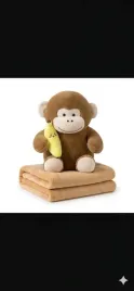pluszowa-brazowa-malpka-z-bananem-50cm-i-kocykiem-100x150-cm