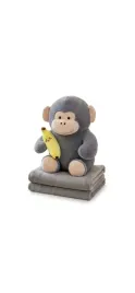 pluszowa-szara-malpka-z-bananem-50cm-i-kocykiem-100x150-cm